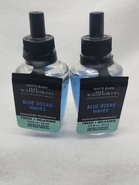 White Barn BBW Blue Ocean Waves Wallflowers Refill Set of 2